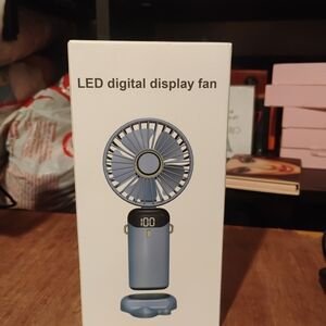 Blue LED Digital Display Fan